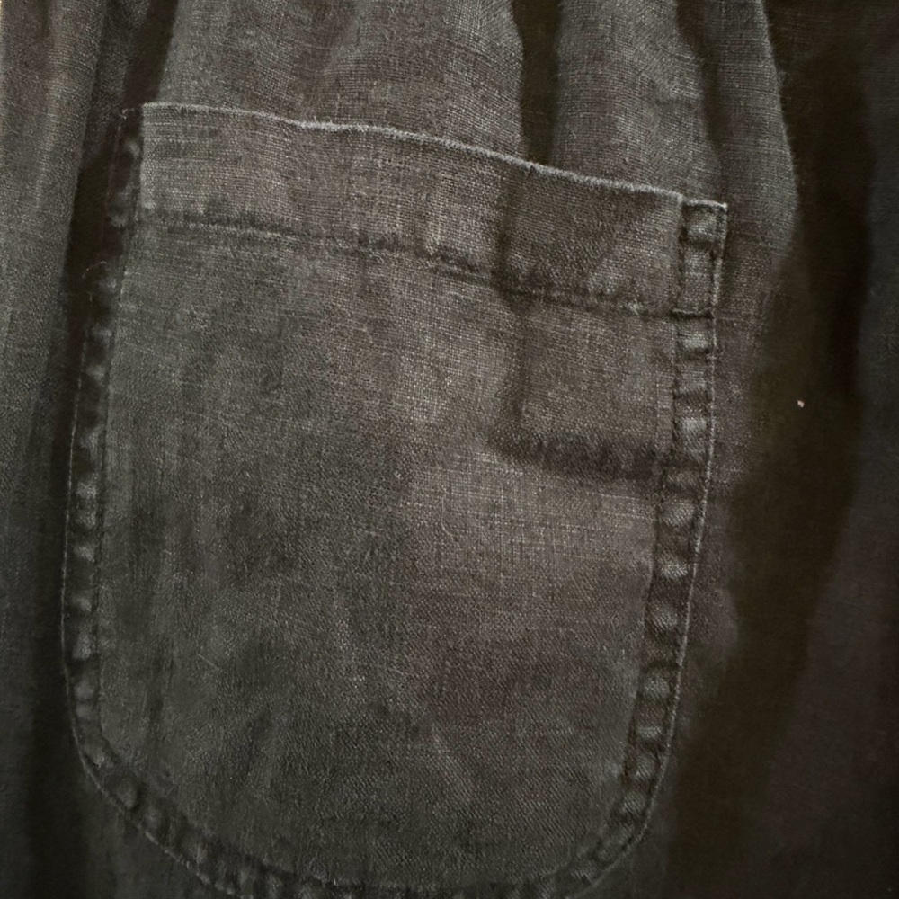 Quince Black Linen Women's Casual Pants - Picture 4 of 5